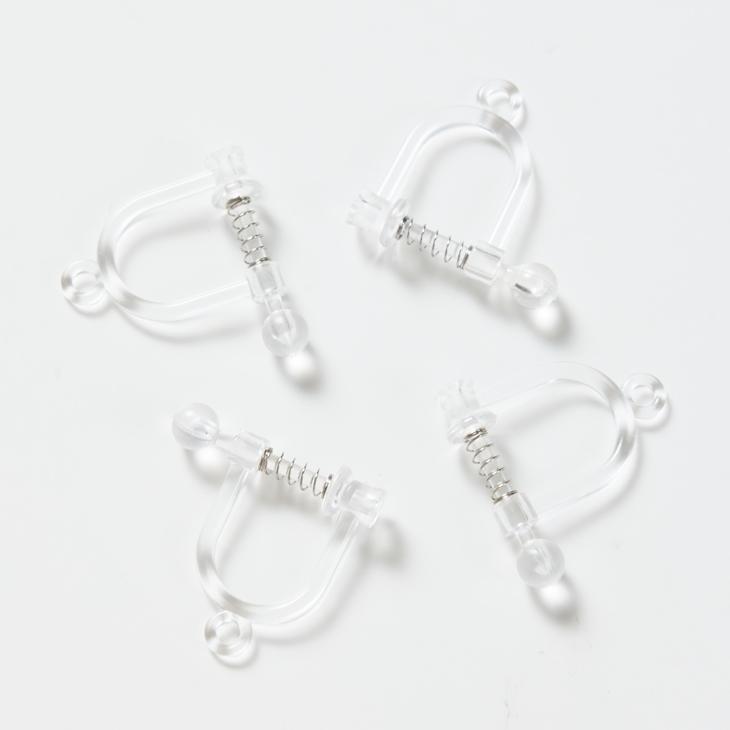 イヤリングパーツ 樹脂 バネ式 縦穴 カン付 シルバー 14 5mm 2ペア 4個 樹脂イヤリング アレルギー対応 約1 5cm アクセサリーパーツ Ap 紗や工房 Yahoo 店 通販 Yahoo ショッピング