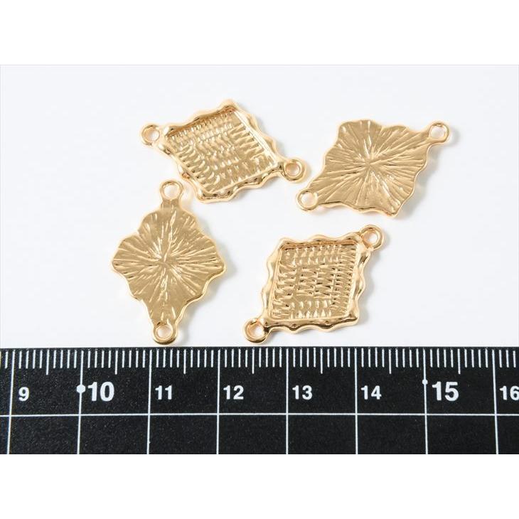 紗や工房 レジン台座 ひし形 両カン 変退色防止加工済み ゴールド 内径