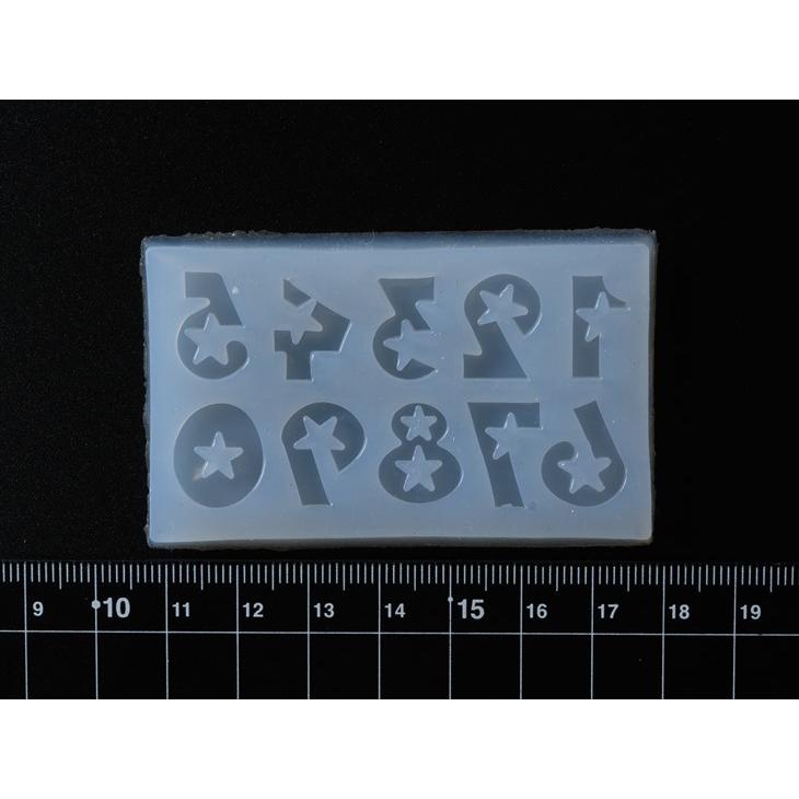シリコンモールド 星の数字 小さめ 1個 スター レジン シリコン型