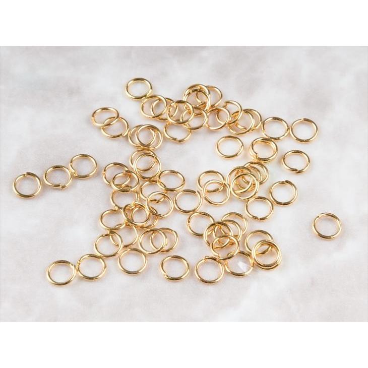 紗や工房 丸カン ステンレス SUS304 アクセサリー パーツ ゴールド 直径5mm 線径約0.7mm 約60個前後 金属アレルギー対応 ...