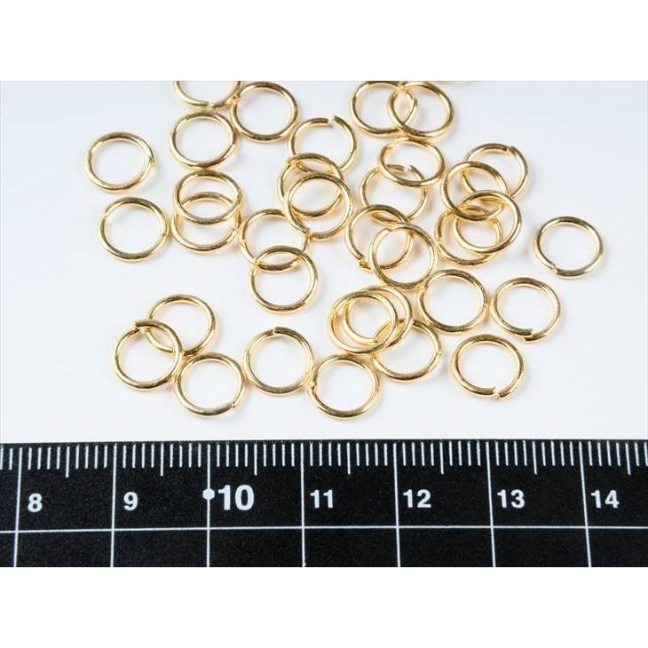 紗や工房 丸カン ステンレス SUS304 アクセサリー パーツ ゴールド 直径8mm 線径約1mm 約60個前後 金属アレルギー対応 直径約 ...