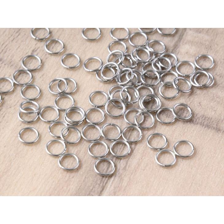 紗や工房 丸カン ステンレス SUS304 アクセサリー パーツ シルバー 直径5mm 線径約0.7mm 約120個前後 金属アレルギー対応 ...