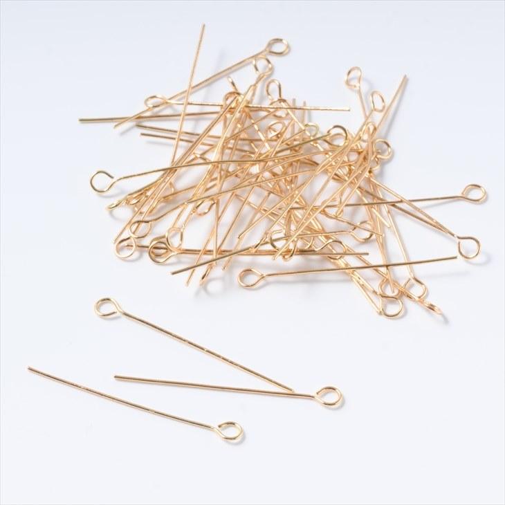紗や工房 9ピン ステンレス SUS304 アクセサリー パーツ ゴールド 30mm