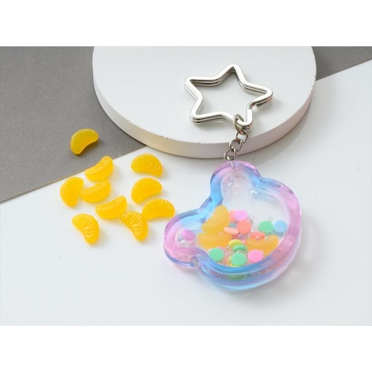 シェイカー封入 みかん アクセサリーパーツ パーツ オレンジ 7mm 10個