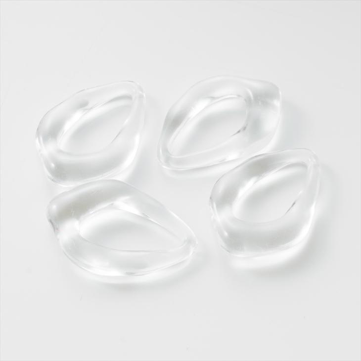 アクリルパーツ フープ しずく アクセサリーパーツ パーツ クリア 35.5