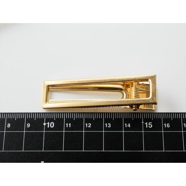 ヘアクリップ アクセサリーパーツ パーツ ゴールド 長さ6cm 幅1.6cm 2