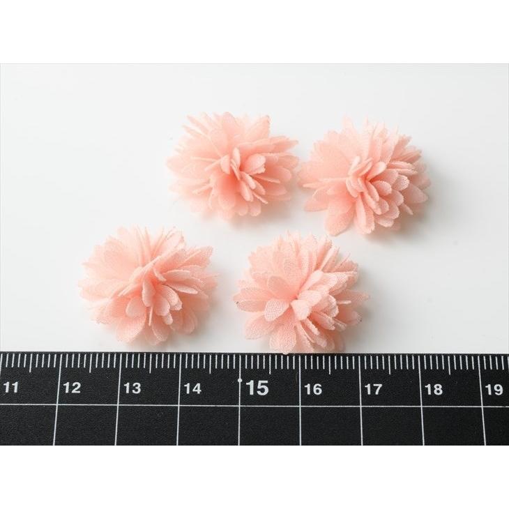 貼り付け フラワー ダリア アクセサリー パーツ ニュアンスピンク 24mm