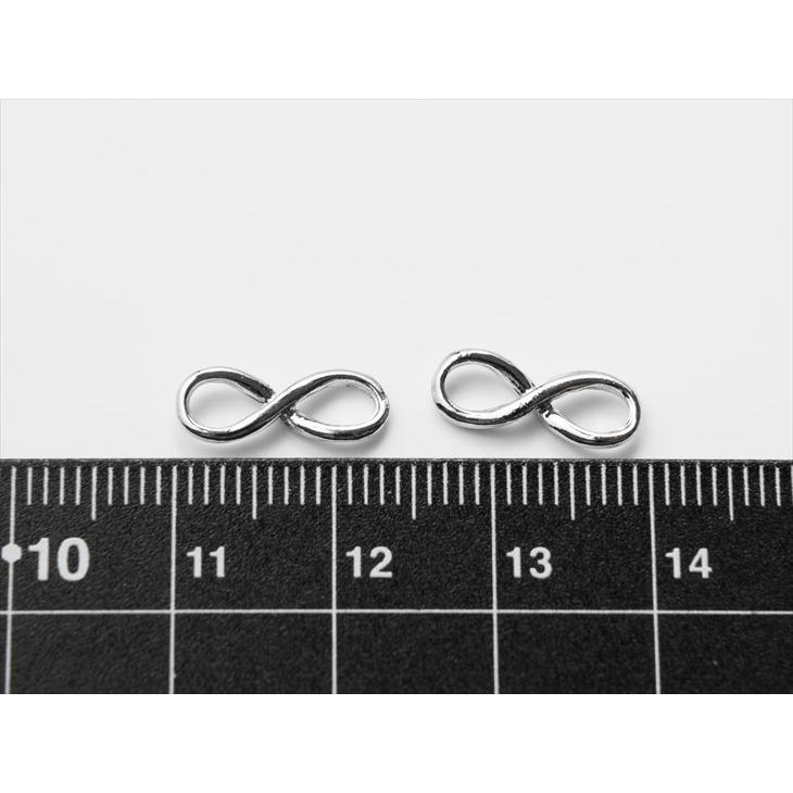 チャーム ミニ インフィニティ アクセサリー パーツ シルバー 13.5mm 2