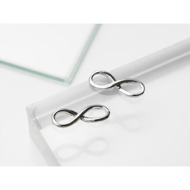 チャーム ミニ インフィニティ アクセサリー パーツ シルバー 13.5mm 2