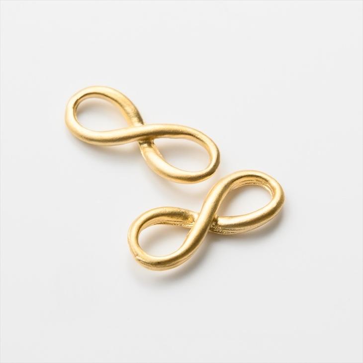 チャーム ミニ インフィニティ アクセサリー パーツ マットゴールド