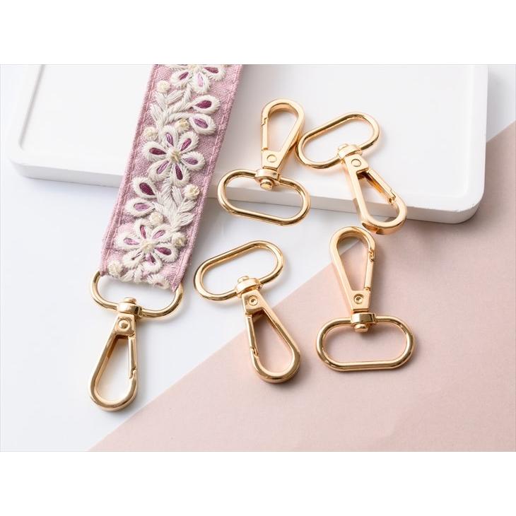 ナスカン キーホルダー 回転 カン付 アクセサリー パーツ ゴールド