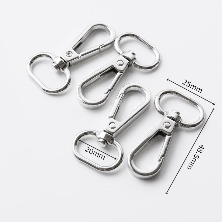 ナスカン キーホルダー 回転 カン付 アクセサリー パーツ シルバー