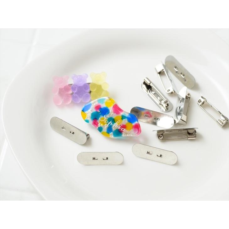 ブローチ 楕円 小さめ アクセサリー パーツ シルバー 25×8mm 10 ブローチ 楕円 小さめ アクセサリー パーツ シルバー 25×8mm 10