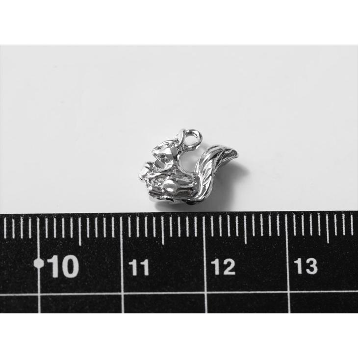 チャーム リス カン付 アクセサリー パーツ シルバー 10mm 1個 りす