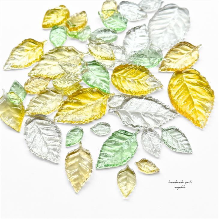 シリコンモールド 葉 リーフ リアル アクセサリー パーツ 貼り付け