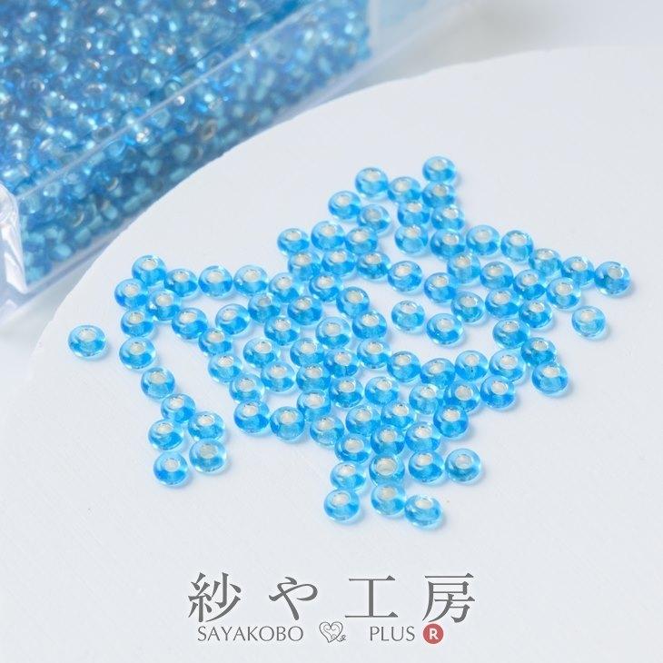 ビーズ 丸小ビーズ col.46 メタリックライトブルー 2mm 青 10g 約0.2