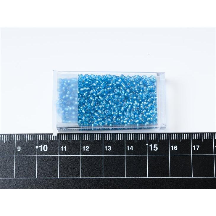 ビーズ 丸小ビーズ col.46 メタリックライトブルー 2mm 青 10g 約0.2