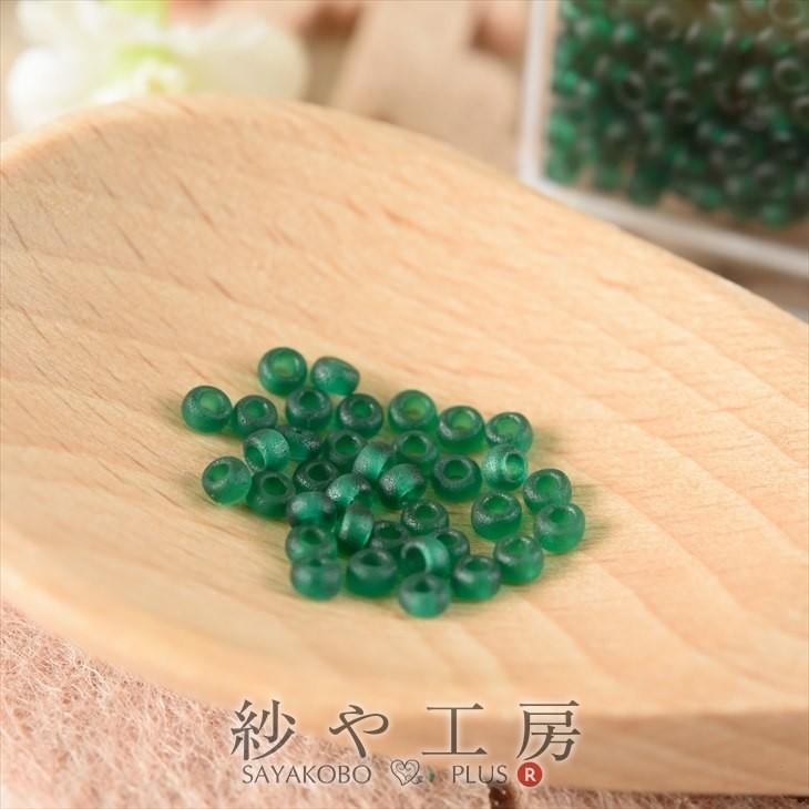 ビーズ 丸小ビーズ col.M23 マットダークグリーン 2mm グリーン 10g