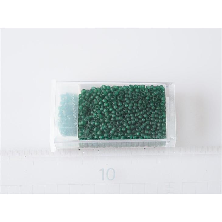 ビーズ 丸小ビーズ col.M23 マットダークグリーン 2mm グリーン 10g