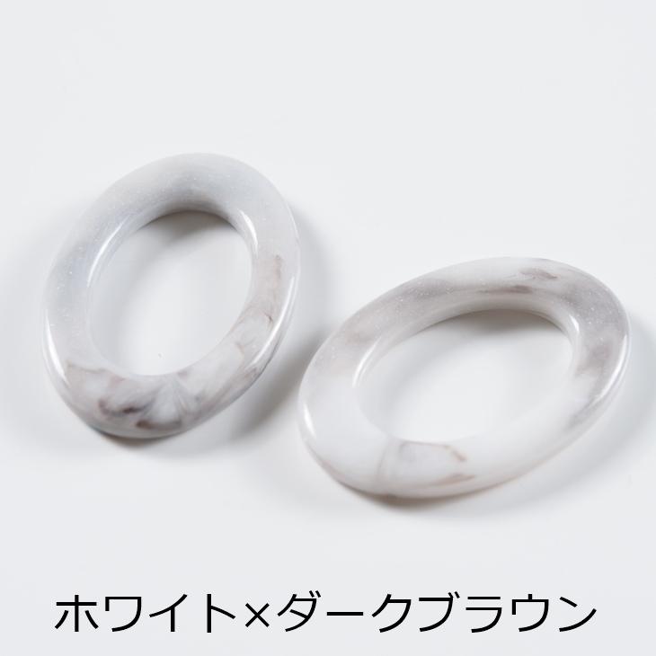 アクリルビーズ 穴なしオーバルフレーム 34mm 2個 2ヶ アクリル