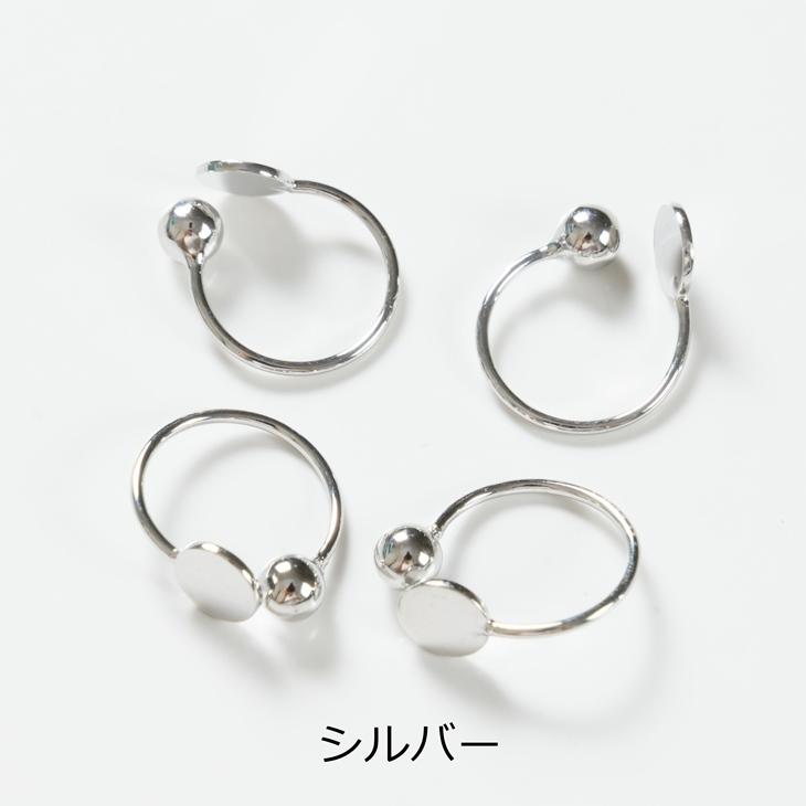 ノンホールイヤリング　12種（12ペア）　新品 イヤリング パーツ イヤーカフ 4mm平皿付 【選べる2色】 10.5mm 10ペア