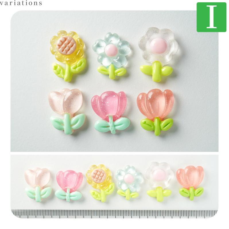 貼り付けパーツ デコパーツ 立体 アクセサリー パーツ お花 フラワー