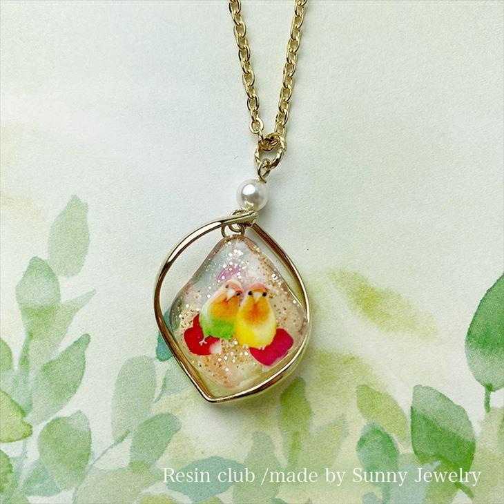 Resin club(レジンクラブ) 埋め込みレジンシール オカメインコと