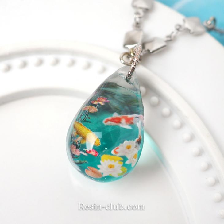 Resin club(レジンクラブ) 埋め込みレジンシール 情景のレジン 睡蓮の