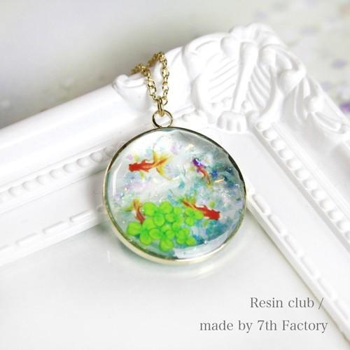 限定①価格★オリジナルレジンの金魚玉と手染めリボンのボールペン❤ 限定①価格☆オリジナルレジンの金魚玉と手染めリボンのボールペン❤