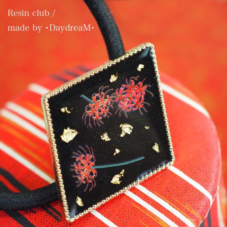 Resin club(レジンクラブ) 埋め込みレジンシール 彼岸花 赤 1枚 1ヶ