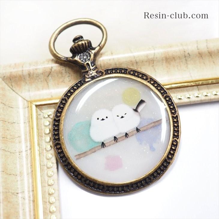 Resin club(レジンクラブ) 埋め込みレジンシール シマエナガ 1枚 1ヶ