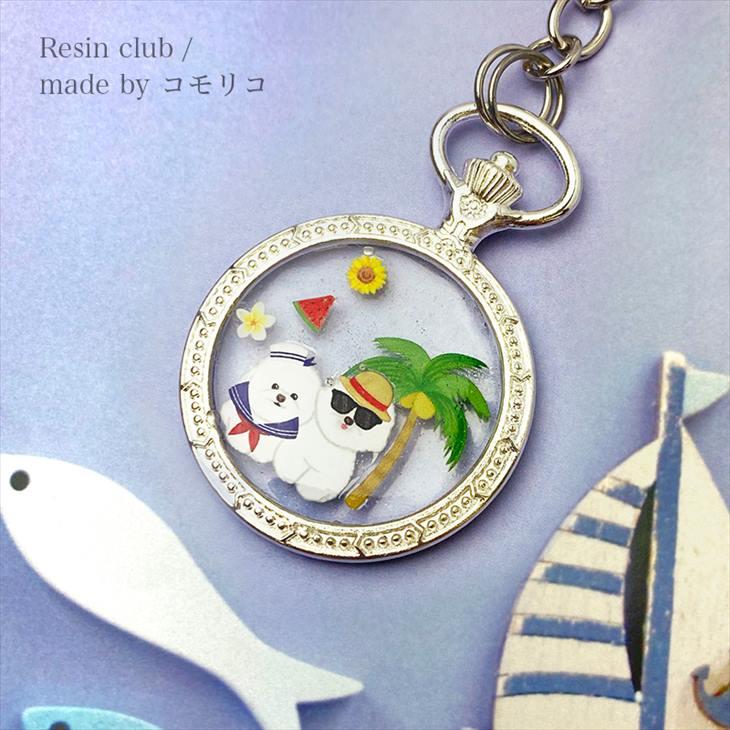 Resin club(レジンクラブ) 埋め込みレジンシール シマエナガ サマーVer