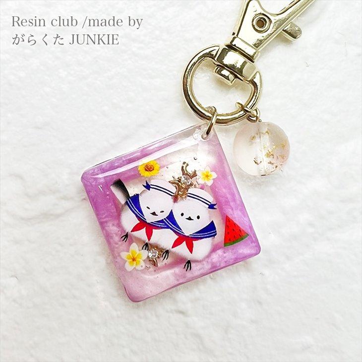Resin club(レジンクラブ) 埋め込みレジンシール シマエナガ サマーVer