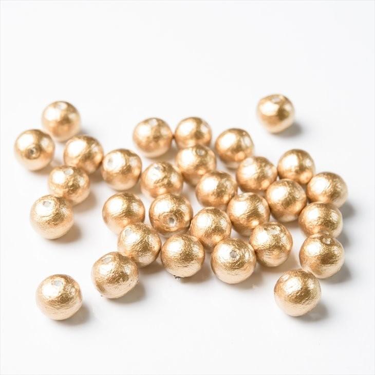 パールコットンパールパーツ ゴールド 8mm 30個 新興真珠 新興パール  