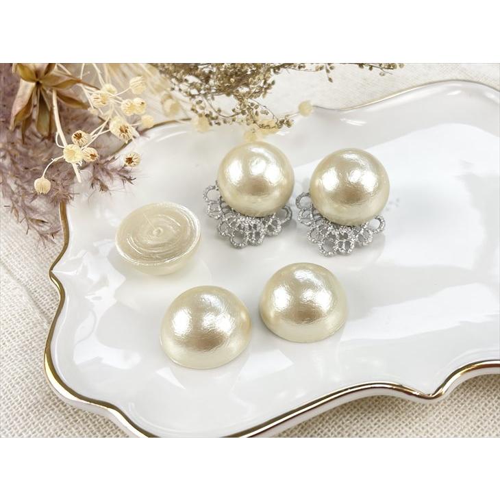 コットンパール 半球 半円 アクセサリー パーツ キスカ 20mm 30個 30ヶ