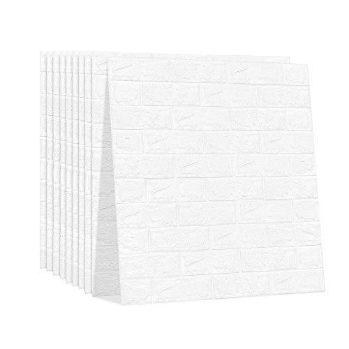 安心の定価販売 3d壁紙レンガ Yyt 立体壁紙 クッションレンガ 自己粘着 防水 防音 断熱 無毒 はがせる 壁用 ホワイト 70cm 77cm 0 6cm 30枚 保障できる Skylanceronline Com