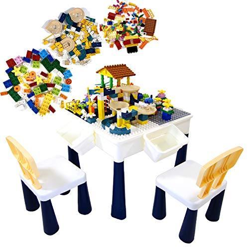 Mrg ブロック テーブル 293ピース ブロック付き おもちゃ 知育 デスク 椅子 セット 塗り絵 水遊び お絵描き 収納 ブロックプレイ 多機能 S 2428 Ys Choice 通販 Yahoo ショッピング
