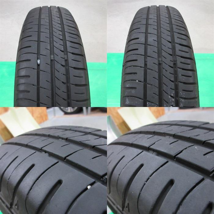 タント 145/80R13 2021年 低燃費 夏タイヤ 70%-90%山 DUNLOP ENASAVE EC204 4本 4穴PCD100 +45 ワゴンR スペーシア アルト モコ 中古新潟｜ysd01｜09