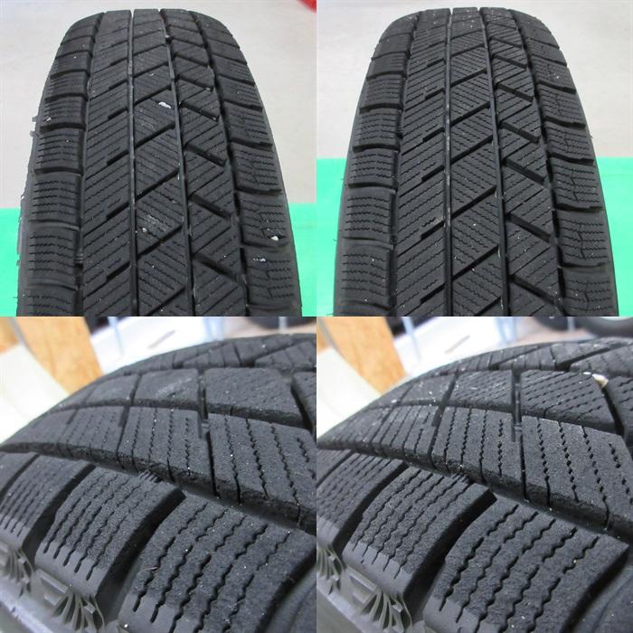 ヴィッツ 165/70R14 冬用2021年バリ山スタッドレス 85%-90%山 ブリヂストン BLIZZAK VRX3 4本 4穴PCD100 5J +42 アクア ポルテ 中古新潟｜ysd01｜09