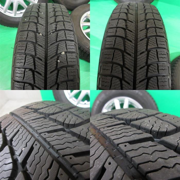 ノート 185/70R14 冬用バリ山スタッドレス 85%-90%山 ミシュラン X-ICE3 4本 4穴PCD100 5.5J +38 カローラフィールダー ランクス 中古新潟｜ysd01｜08