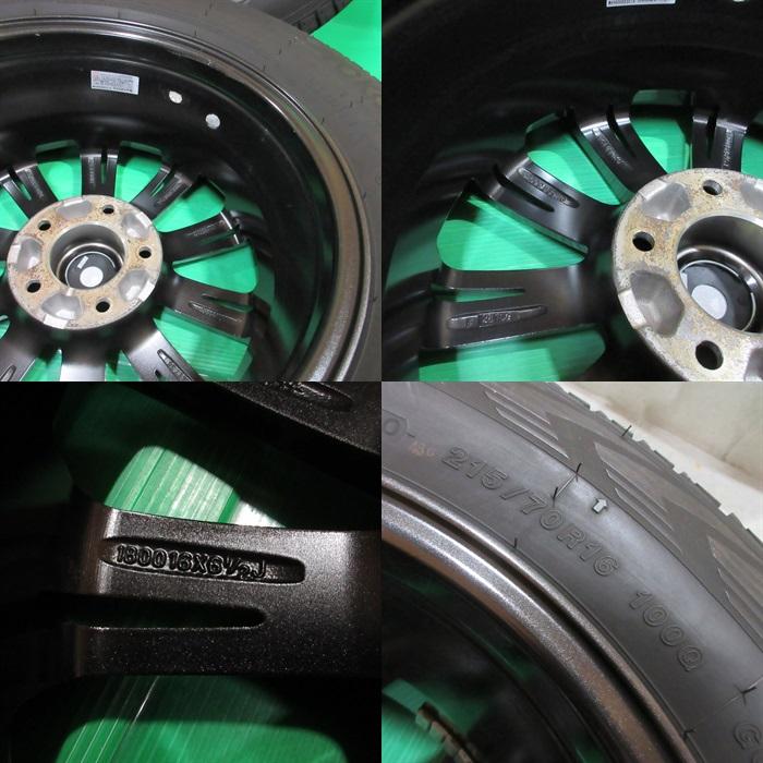 デリカD5 215/70R16 冬用スタッドレス 70-80%山 ヨコハマiceGUARD G075 4本 5穴PCD114.3 6.5J +38 アウトランダー エクストレイル 中古新潟｜ysd01｜08