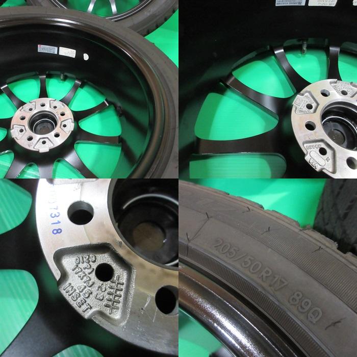 極上 カローラスポーツ 205/50R17 冬用2023年超バリ山スタッドレス 90%-95%山 トーヨー GIZ2 4本 5穴PCD100 7J +45 インプレッサ 中古新潟｜ysd01｜07