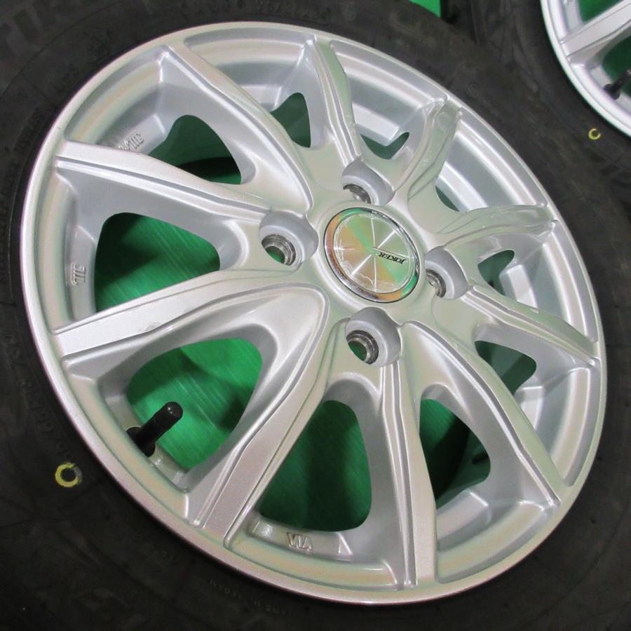 送料無料 バリ山155/65R13 4本中2本② 冬用☆2021年 超バリ山 軽自動車 スタッドレス 13インチ 155/65R13