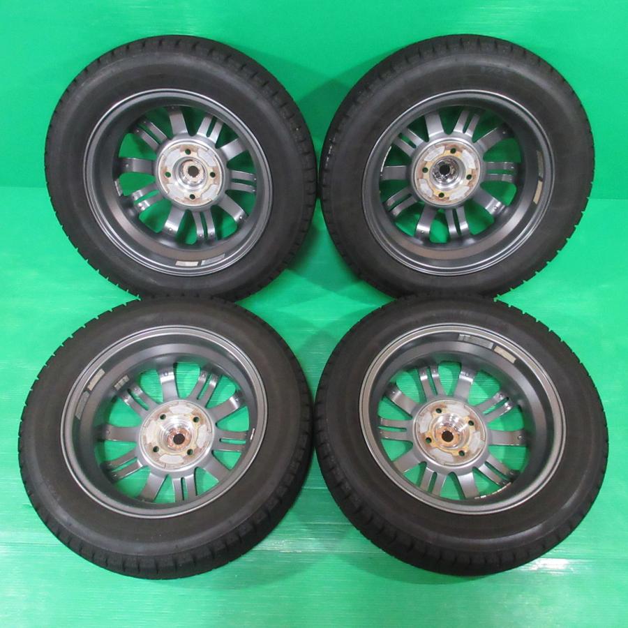 ①めんたろ☆155/65R14☆バリ山BSスタッドレス☆アルミホイール付き ①N＆N様専用☆155/65R14☆バリ山BSスタッドレス☆アルミホイール付き