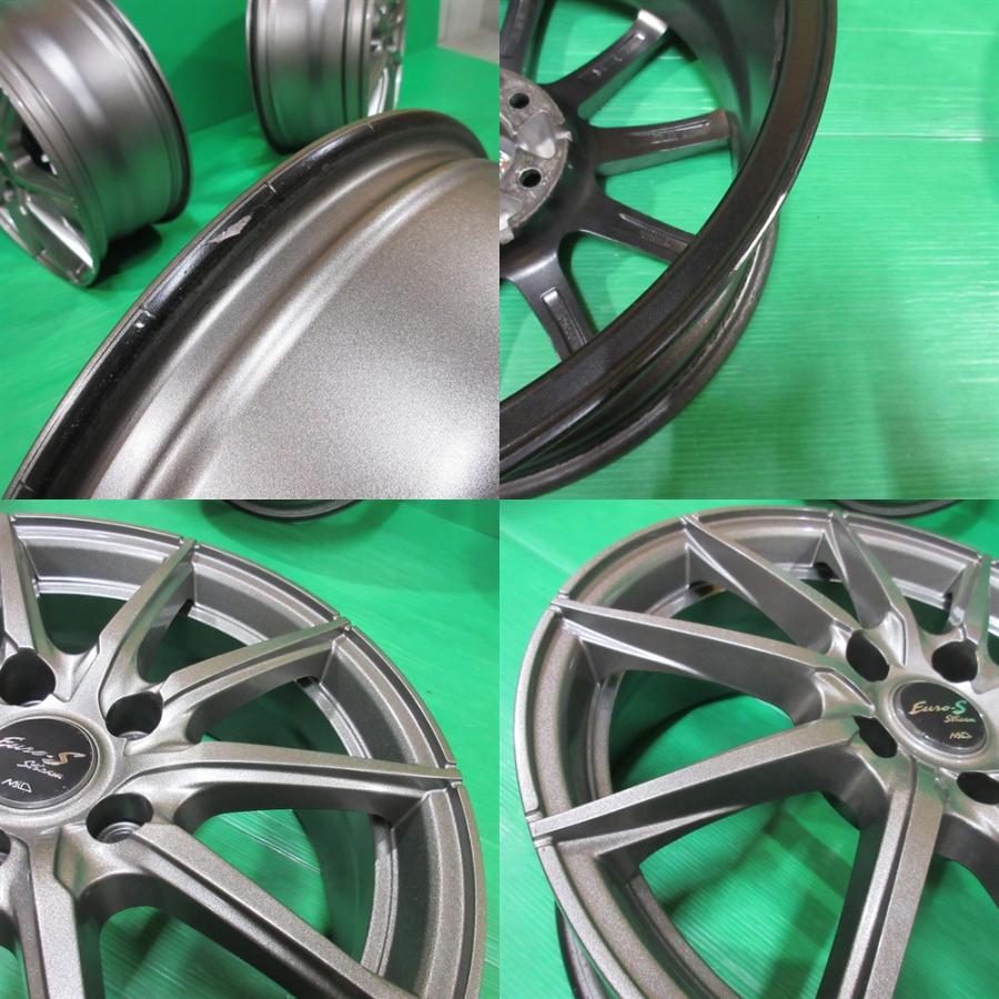 中古 美品 R.E.G. O-K ALL STAINLESS 45 MID Euro-S Stream アルミホイール 17×7J 5穴PCD114.3 +48 レヴォーグ