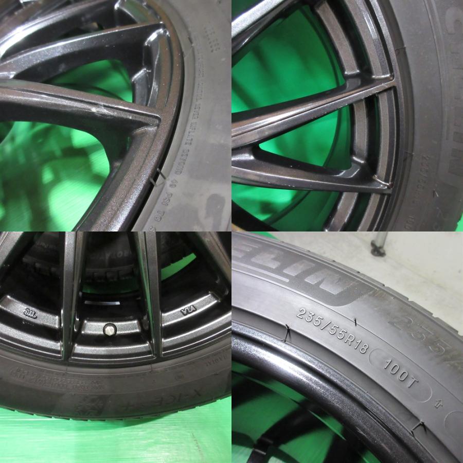 X-ICE ハリアー 235/55R18 バリ山スタッドレス 80%山 MICHELIN X-ICE3+