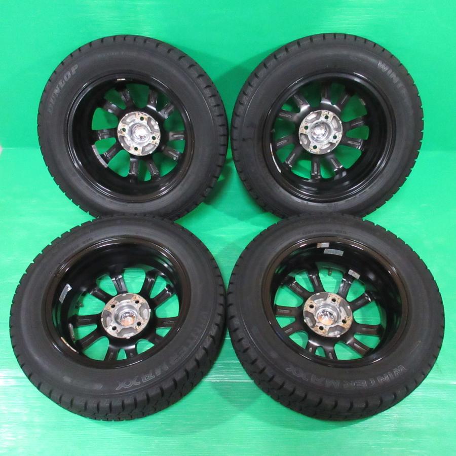 サクシード 175/65R14 2022年スタッドレス 70-85%山 DUNLOP WINTERMAXX02 4本 4穴PCD100 +38 フィット デミオ パッソ bB ヴィッツ 中古新潟 | WINTER MAXX 02 | 02