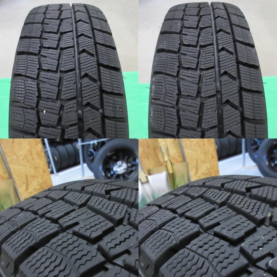サクシード 175/65R14 2022年スタッドレス 70-85%山 DUNLOP WINTERMAXX02 4本 4穴PCD100 +38 フィット デミオ パッソ bB ヴィッツ 中古新潟 | WINTER MAXX 02 | 09