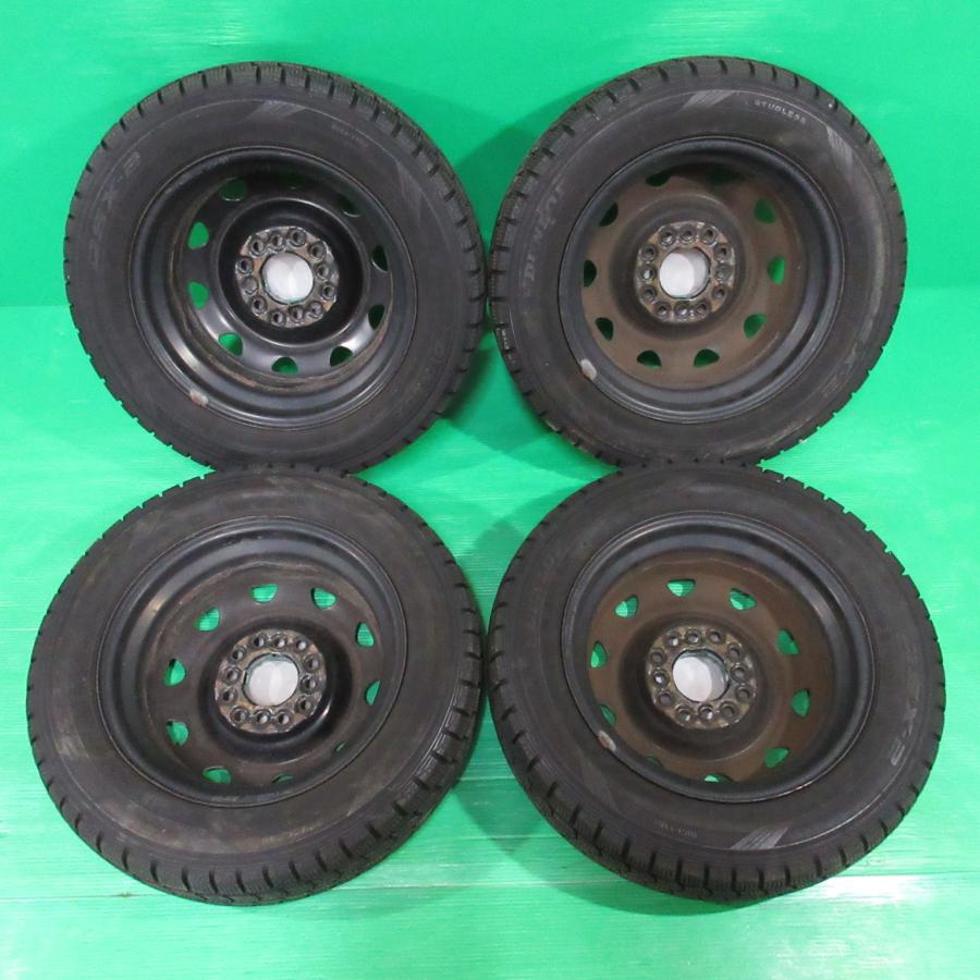 ワゴンR 155/65R13 スタッドレス 60%-80%山 DUNLOP DSX-2 4本 4穴PCD100/110/114.3 +40 アルト パレット モコ ライフ ネイキッド 中古新潟 | DUNLOP | 02