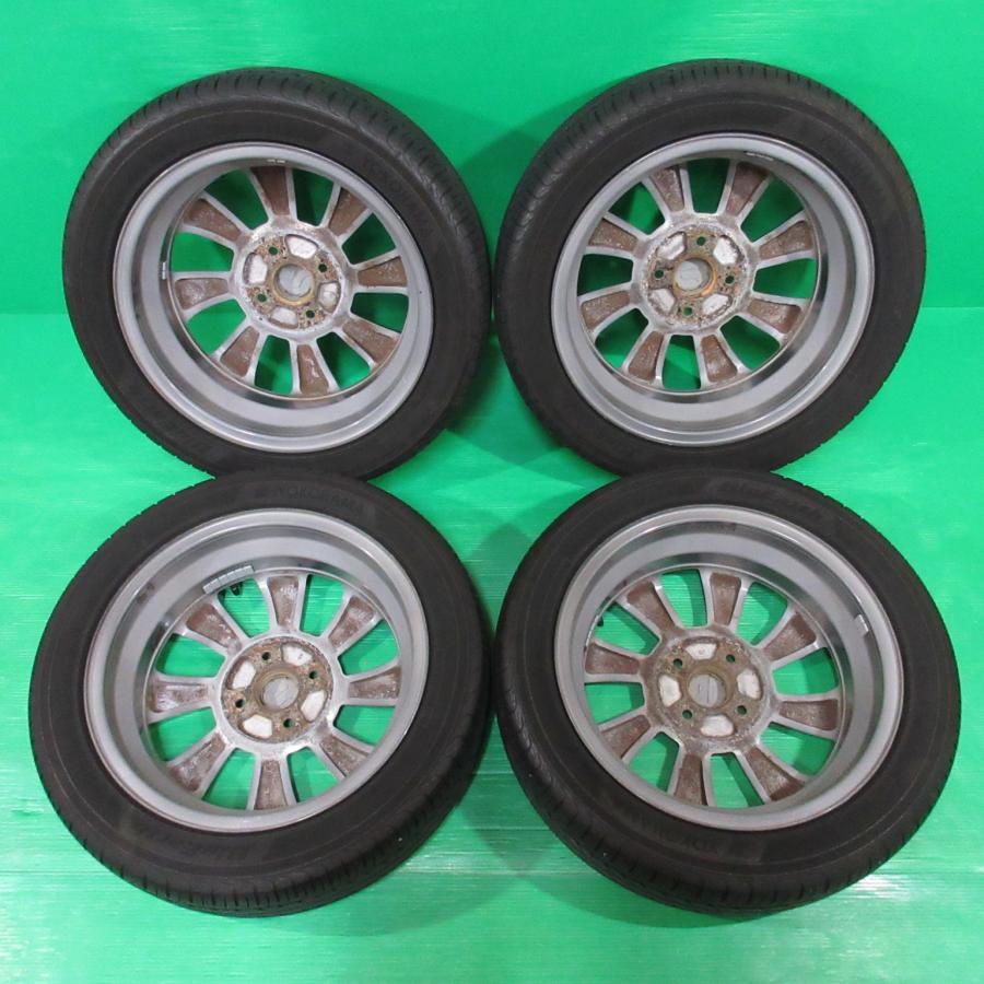 ワゴンRスティングレー純正 165/55R15 2023年夏タイヤ 60%山 YOKOHAMA BluEarth AE-01 4本 4穴PCD100 4.5J +45 スペーシア スズキ 中古新潟の画像